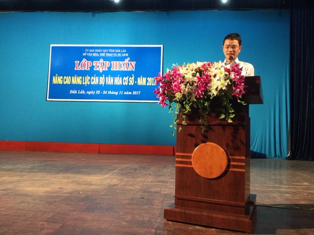 Lớp tập huấn Nâng cao năng lực cán bộ văn hóa cơ sở năm 2017